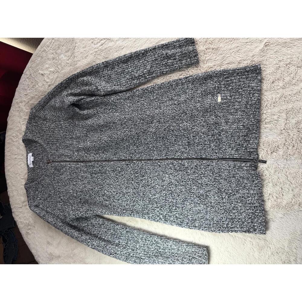 Calvin Klein Gray Knit Zip-Up Cardigan‎ Sweater Size Small